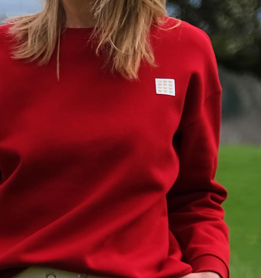 Le sweat col rond Wide femme Summer personnalisable (36, Rouge piment, Pas d&#39;étiquette de personnalisation) - Photo 9