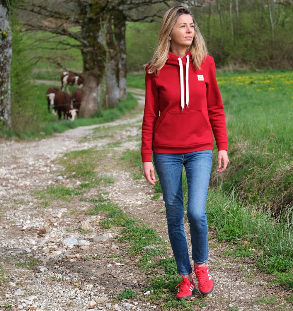 Le sweat capuche femme Summer personnalisable (36, Rouge piment, Pas d&#39;étiquette de personnalisation) - Photo 7