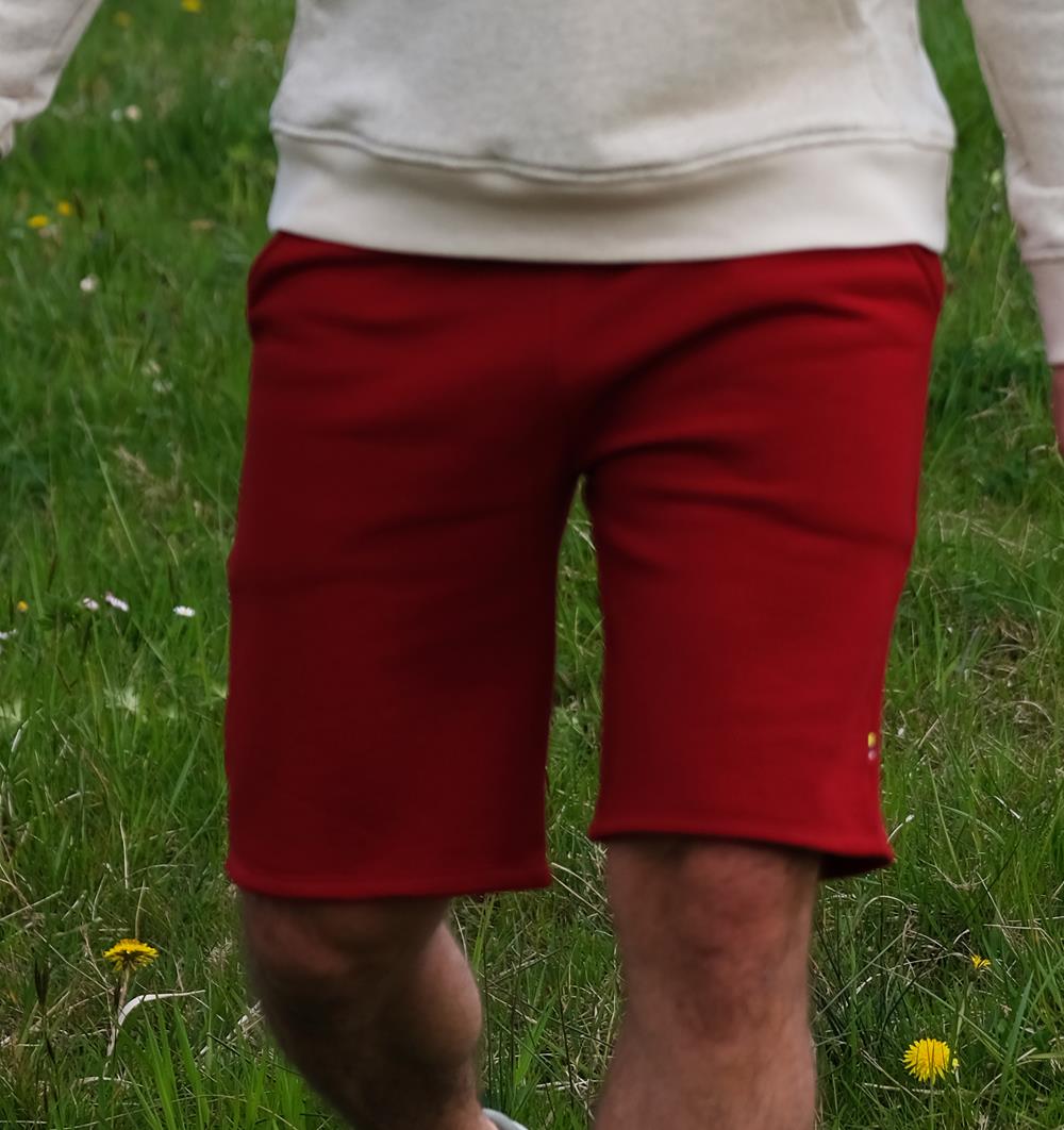 Le bermuda en sweat Summer homme personnalisable (S, Rouge piment, Pas d&#39;étiquette de personnalisation) - Photo 5