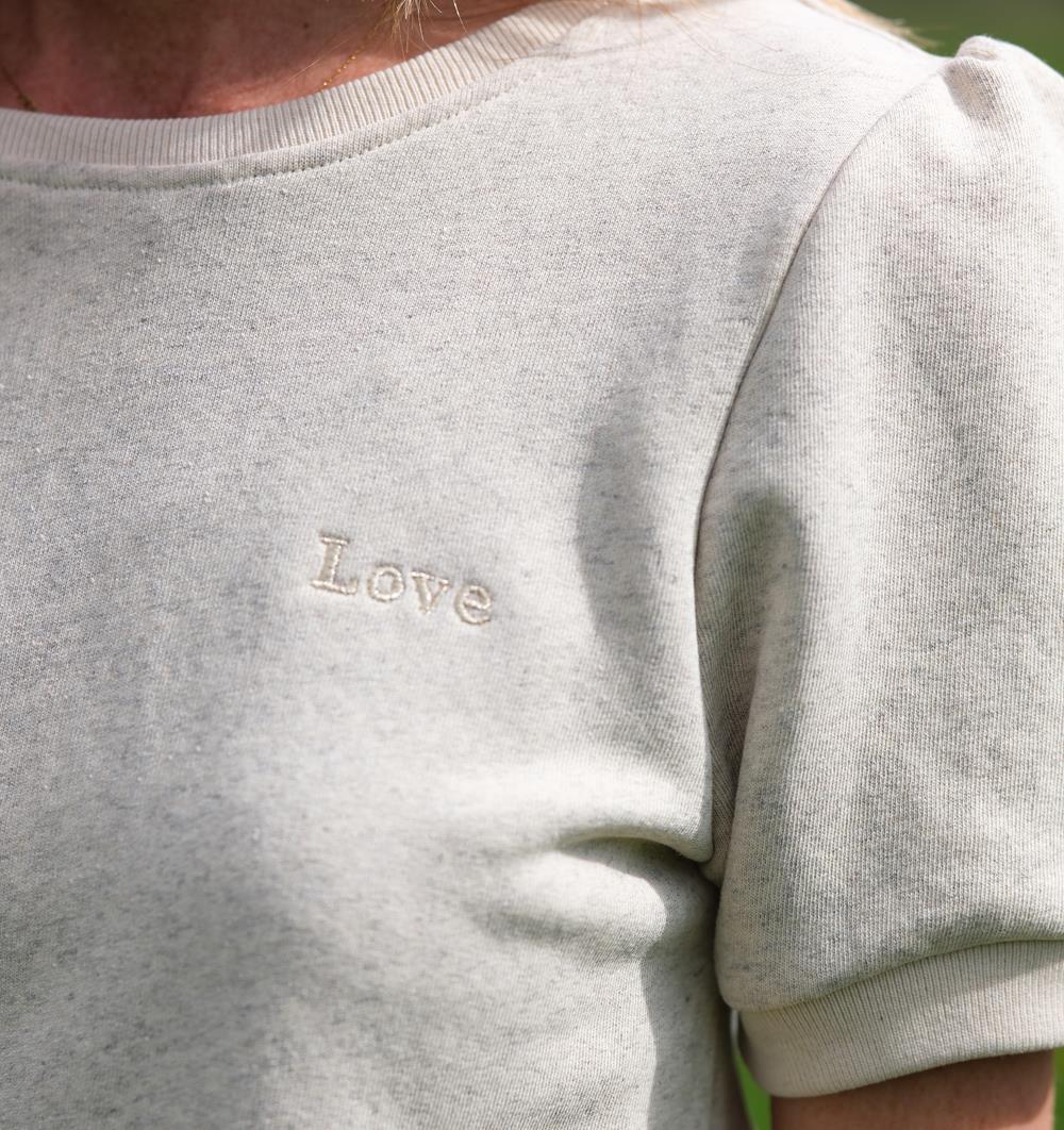 Le sweat à manches courtes froncées Summer femme personnalisable (36, Chanvre écru, Pas d'étiquette de personnalisation) - Photo 10