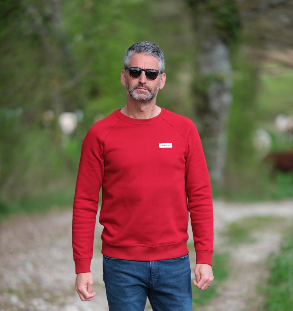 Le sweat col rond homme Summer personnalisable (S, Rouge piment, Pas d&#39;étiquette de personnalisation) - Photo 6