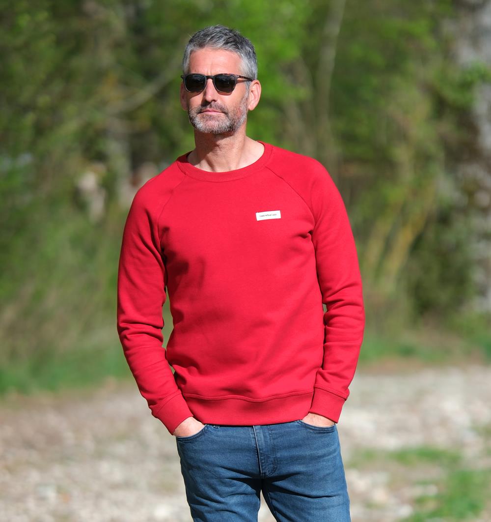 Le sweat col rond homme Summer personnalisable (S, Rouge piment, Pas d&#39;étiquette de personnalisation) - Photo 5