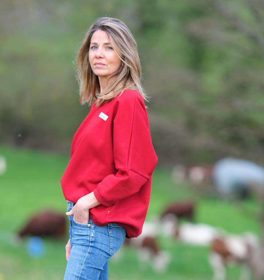 Le sweat loose femme Summer personnalisable (U, Rouge piment, Pas d&#39;étiquette de personnalisation) - Photo 7