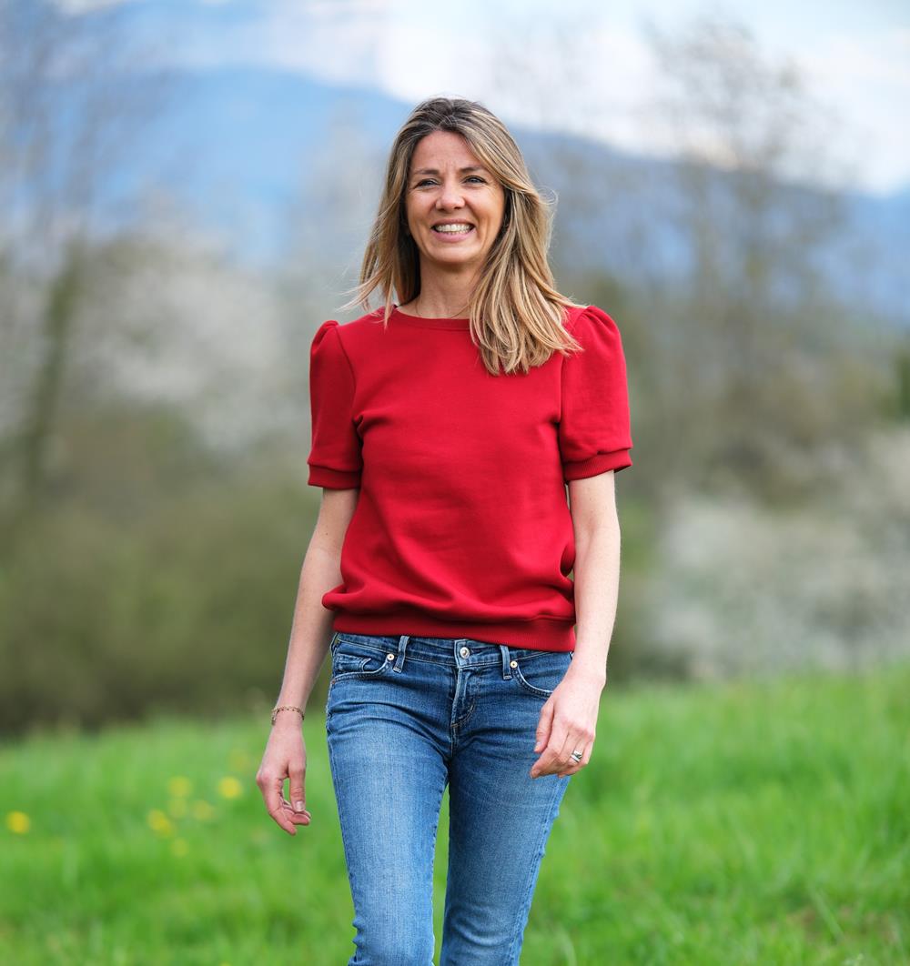 Le sweat à manches courtes froncées Summer femme personnalisable (36, Rouge piment, Pas d&#39;étiquette de personnalisation) - Photo 4