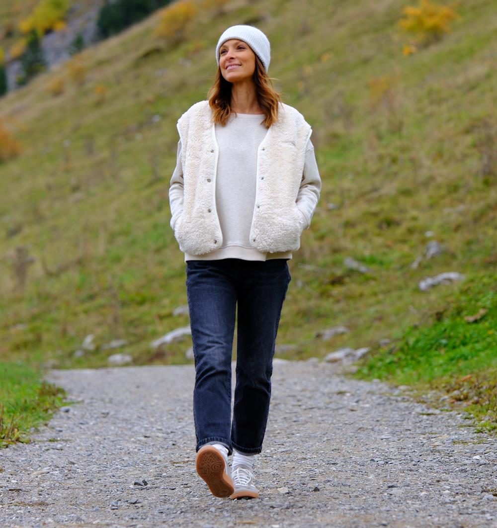Le Gilet Sherpa femme Réversible personnalisable (36, Écru) - Photo 11