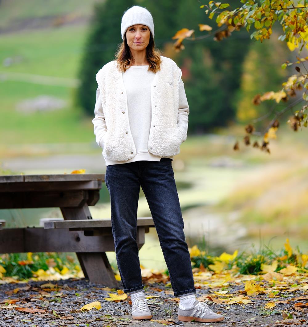 Le Gilet Sherpa femme Réversible personnalisable (36, Écru) - Photo 9