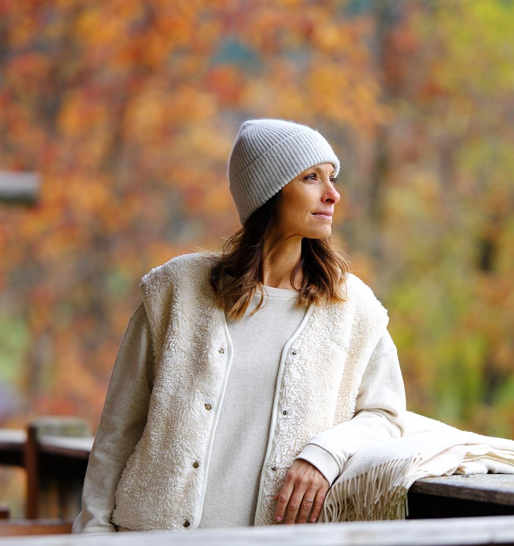 Le Gilet Sherpa femme Réversible personnalisable (36, Écru) - Photo 8