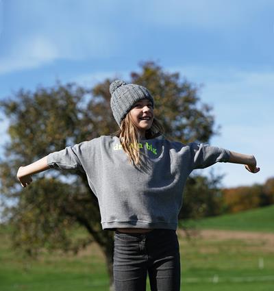 Le sweat loose ado personnalisable (U, Gris foncé chiné) - Photo 7