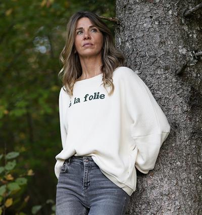 Le sweat loose femme Knit personnalisable (U, Knit écru) - Photo 5