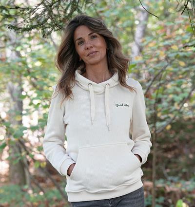 Le sweat capuche femme Knit personnalisable (36, Knit écru) - Photo 5