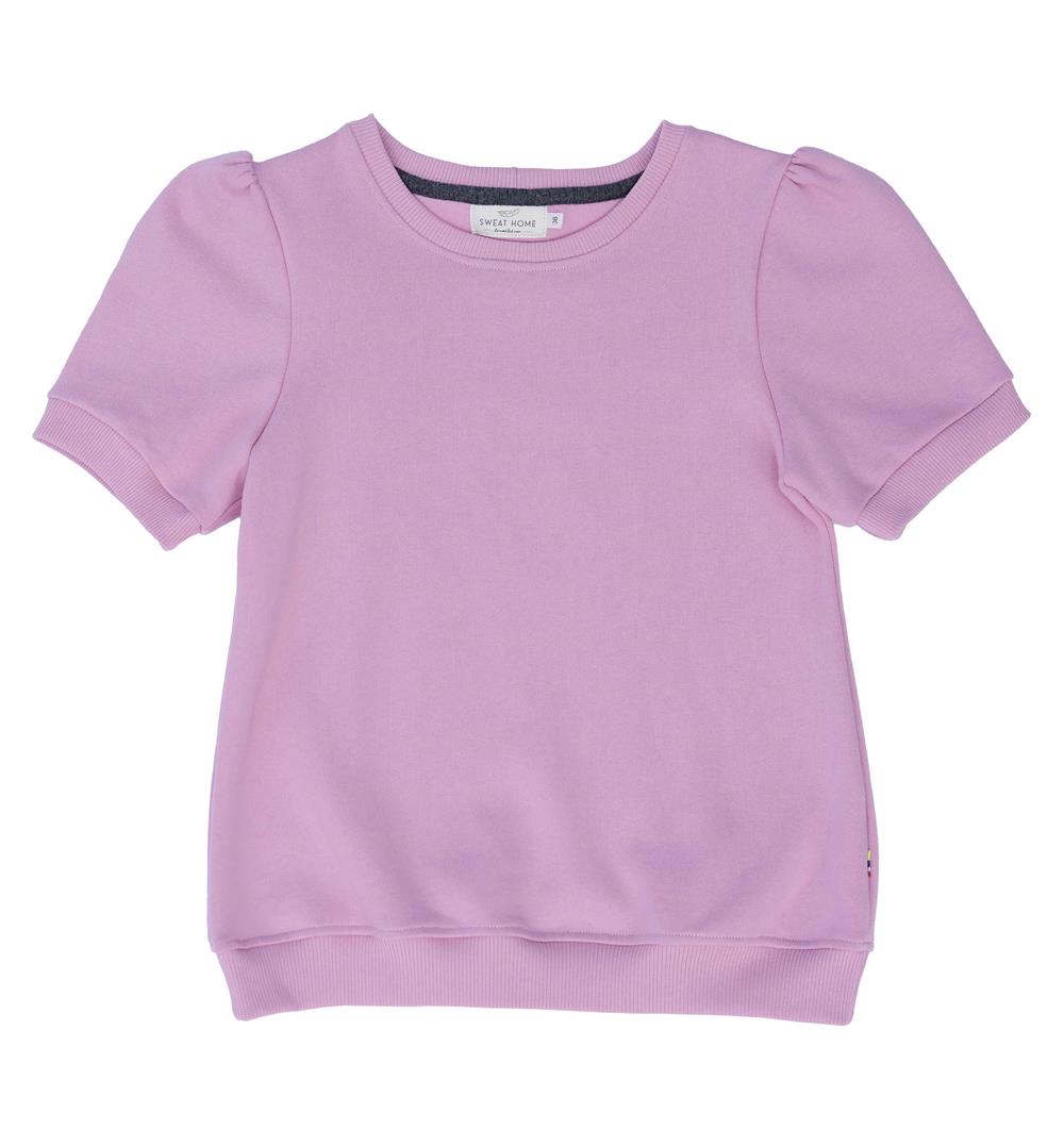 Le sweat à manches courtes froncées Spring femme personnalisable (36, Rose bonbon) - Photo 1