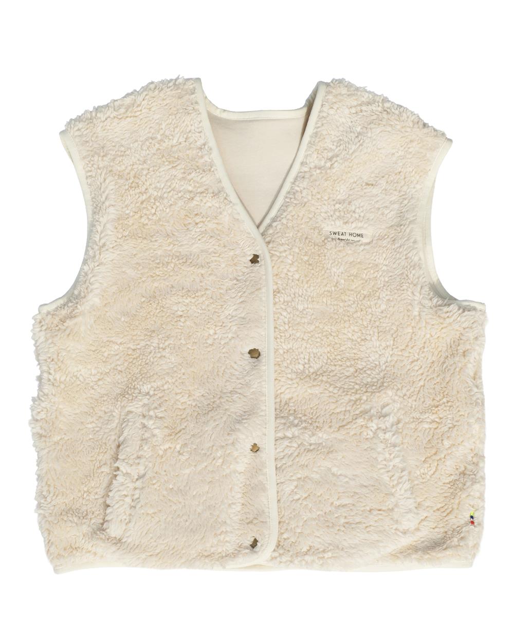Le Gilet Sherpa femme Réversible personnalisable (36, Écru) - Photo 1