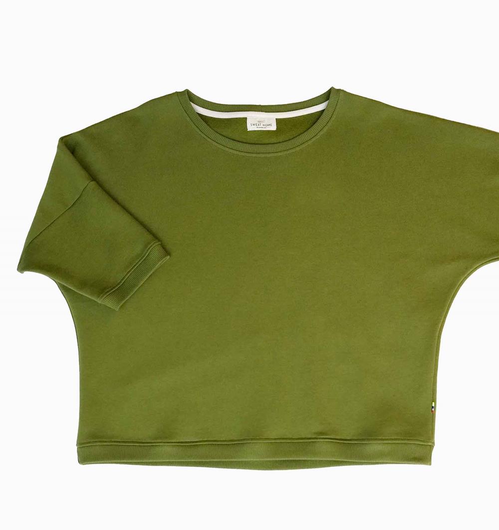 ÉPUISÉ - Le sweat loose femme Winter personnalisable (U, Vert mousse) - Photo 1