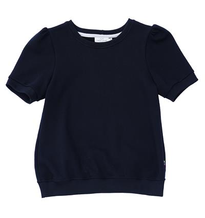 Le sweat à manches courtes froncées femme personnalisable (36, Noir) - Photo 1