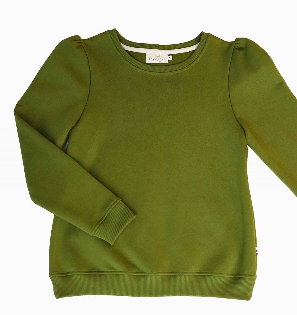 Le sweat à manches longues froncées femme Winter personnalisable (36, Vert mousse) - Photo 1