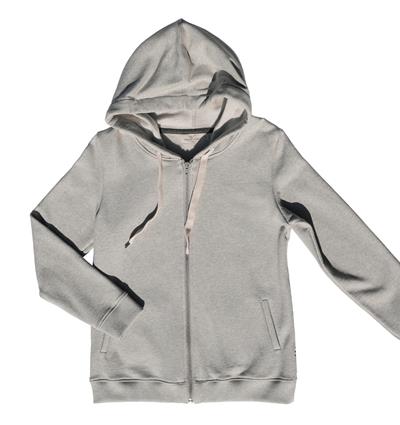 Le sweat capuche zippé femme personnalisable (36, Gris clair chiné) - Photo 1