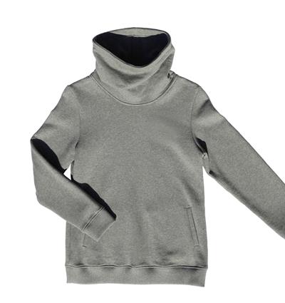 Le sweat col montant femme personnalisable (36, Gris foncé chiné) - Photo 1