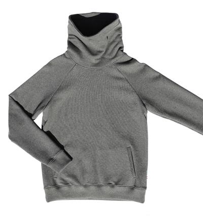 Le sweat col montant homme personnalisable (S, Gris foncé chiné) - Photo 1