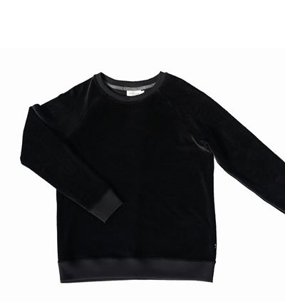 Le sweat col rond homme en velours noir personnalisable (S, Velours noir) - Photo 1