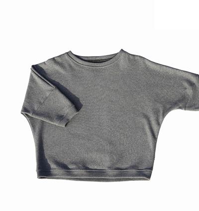 Le sweat loose ado personnalisable (U, Gris foncé chiné) - Photo 1