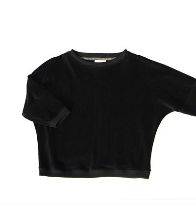 Le sweat loose ado Velours noir personnalisable (U, Velours noir) - Photo 1