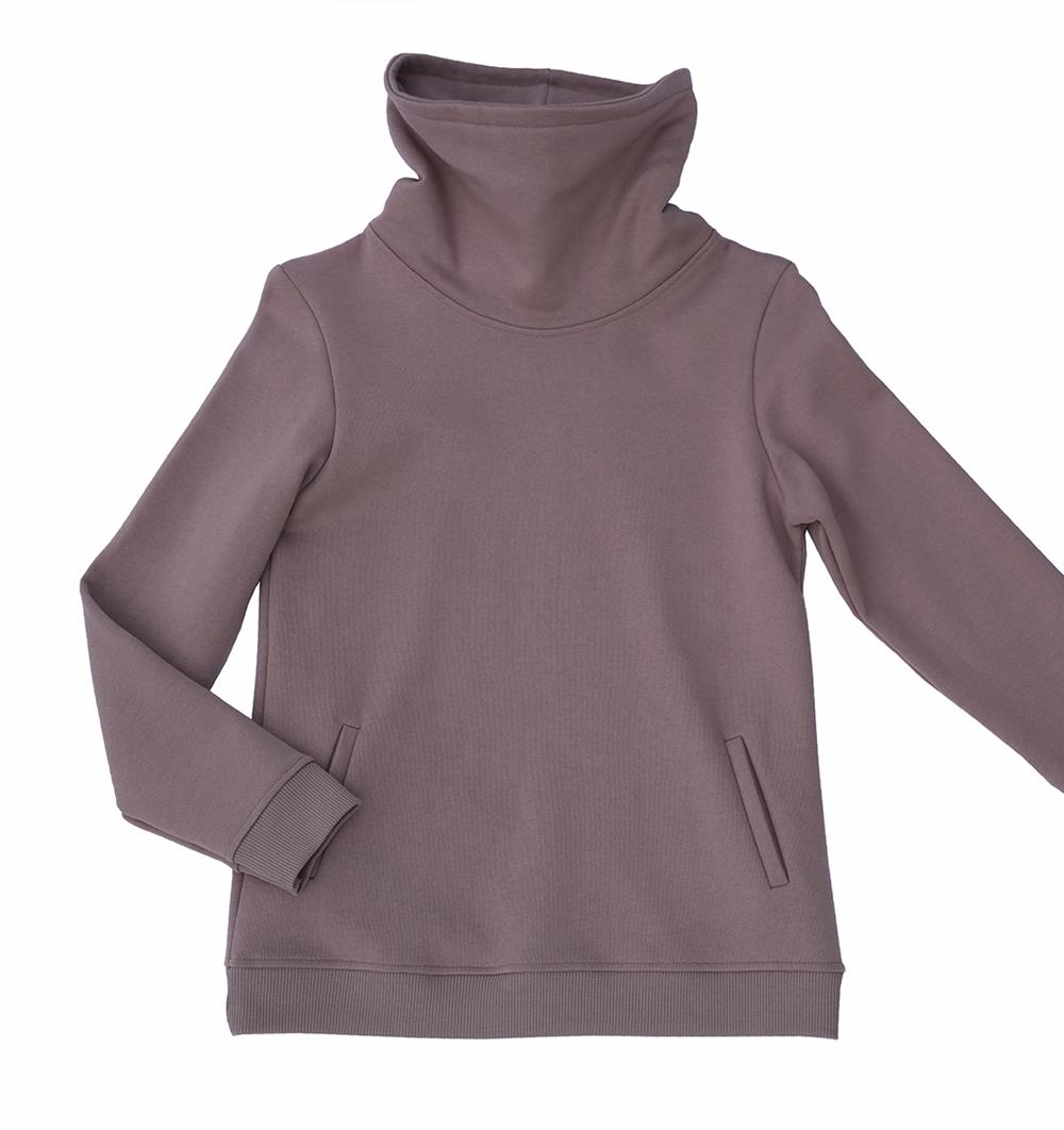 Le sweat col montant femme Lilas personnalisable (36, Lilas) - Photo 1