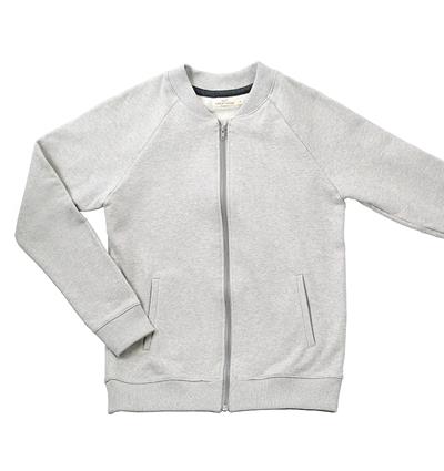 Le sweat zippé homme personnalisable (S, Gris clair chiné) - Photo 1