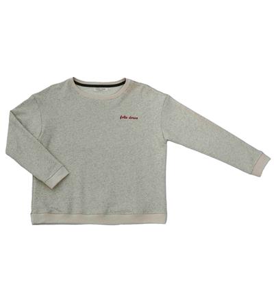 Sweat col rond Wide femme coloris Chanvre écru Folie douce T.38 - Photo 3