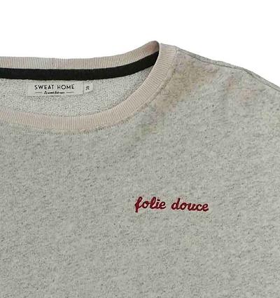 Sweat col rond Wide femme coloris Chanvre écru Folie douce T.38 - Photo 4