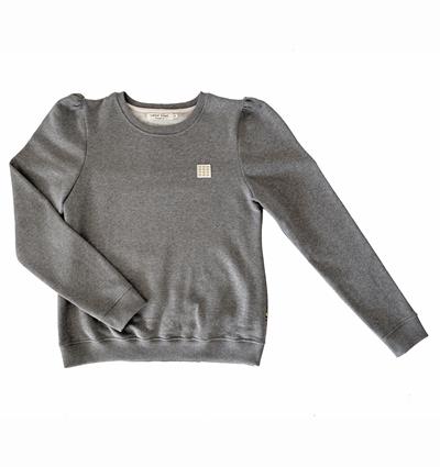 Sweat à manches longues froncées femme Gris foncé chiné Coeurs dorés T.38 - Photo 2