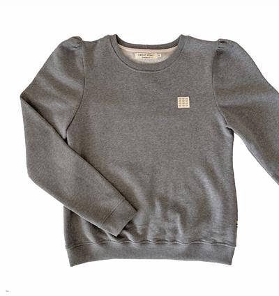 Sweat à manches longues froncées femme Gris foncé chiné Coeurs dorés T.38 - Photo 3