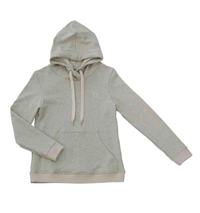Sweat capuche femme Chanvre écru &#39;Étiq Petits coeurs dorés&#39; T.38 - Photo 4