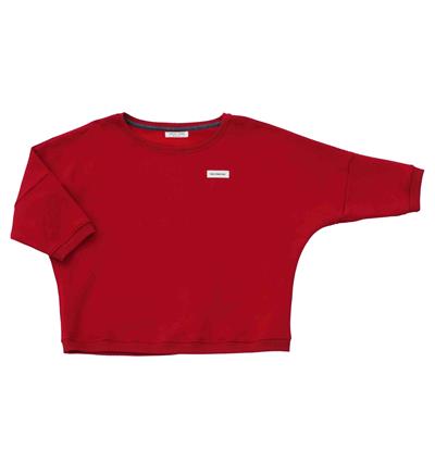 Le sweat loose femme coloris Rouge piment &#39;Étiq I am what I am&#39; T.U - Photo 3