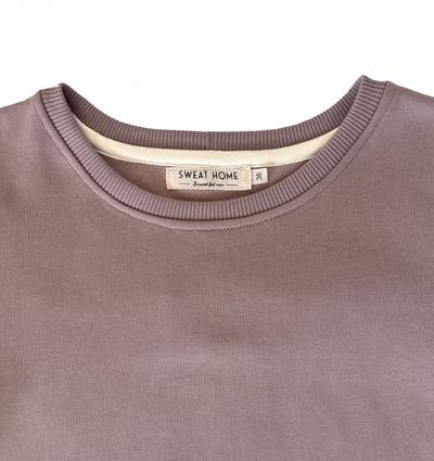 Sweat à manches courtes froncées femme Lilas T.36 - Photo 4