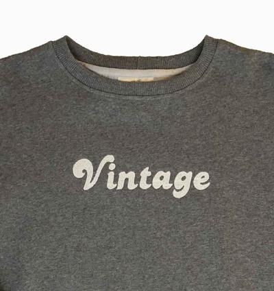 Sweat col rond Wide femme coloris Gris foncé chiné Vintage T.38 - Photo 5