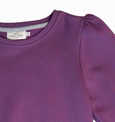 Sweat à manches longues froncées femme Violet T.36 - Photo 4