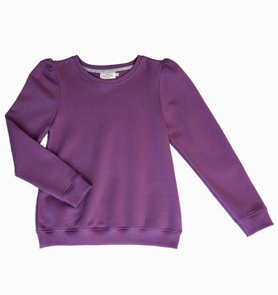 Sweat à manches longues froncées femme Violet T.36 - Photo 3