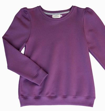 Sweat à manches longues froncées femme Violet T.36 - Photo 2