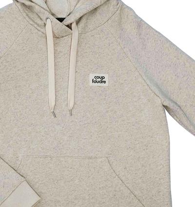 Sweat capuche homme coloris Chanvre écru &#39;Étiq. Coup de foudre&#39; T.L - Photo 6