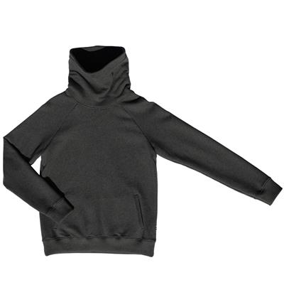 Sweat col montant homme coloris Noir chiné - Photo 2
