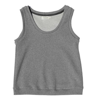Débardeur en sweat femme coloris Gris foncé chiné T.38 - Photo 2