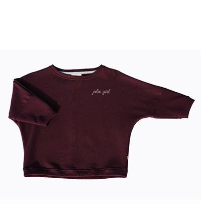 Sweat Loose ado coloris Bordeaux Jolie girl - Photo 3