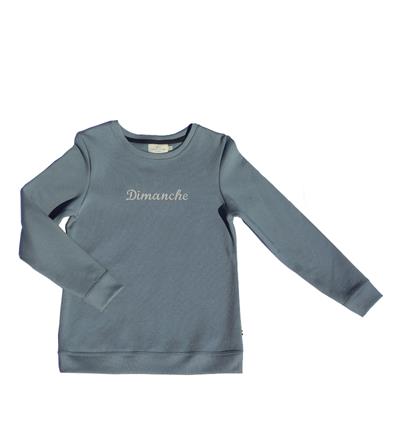 Sweat col rond femme coloris Bleu orage Dimanche - Photo 2