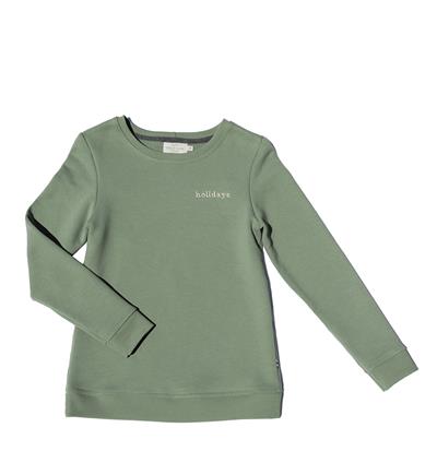 Sweat col rond femme coloris Vert verveine Holidays T.36 - Photo 2