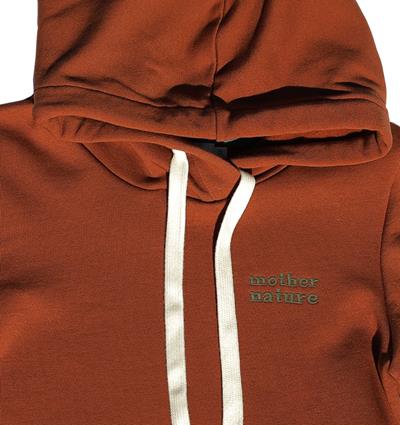 Sweat capuche femme coloris Rouille Mother Nature - Photo 3