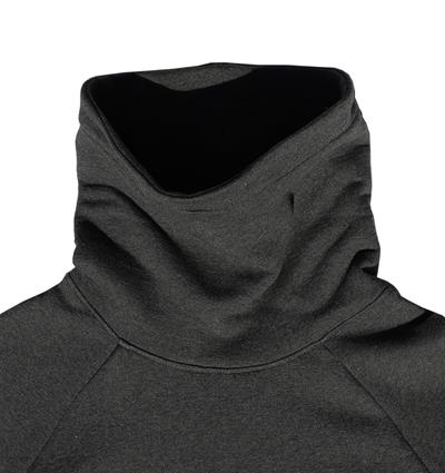 Sweat col montant homme coloris Noir chiné - Photo 3