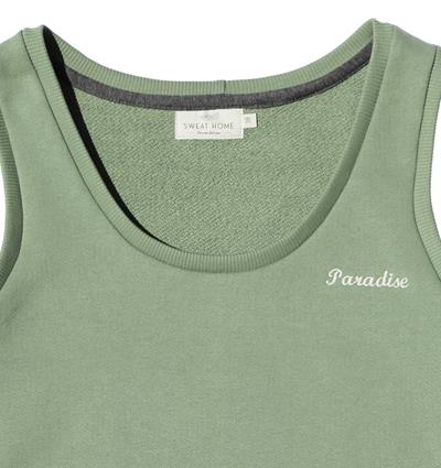 Débardeur en sweat femme coloris Vert verveine Paradise T.38 - Photo 3