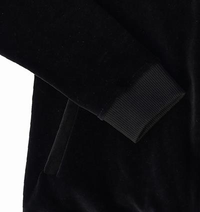 Sweat zippé femme coloris Velours noir - Photo 4