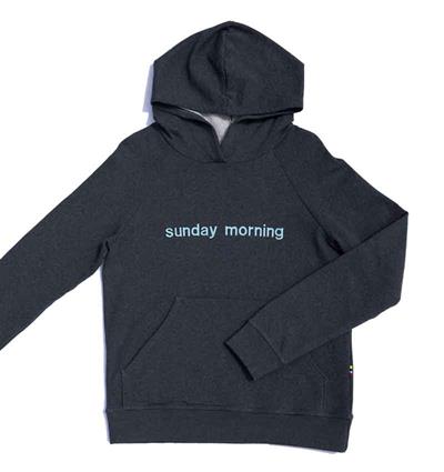 Sweat capuche homme coloris Noir chiné Sunday morning T.L - Photo 2