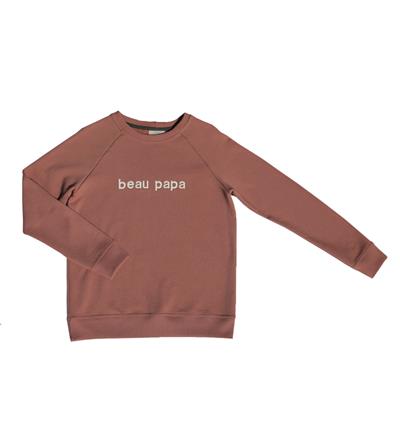 Sweat col rond homme coloris Bois de rose Beau papa - Photo 2